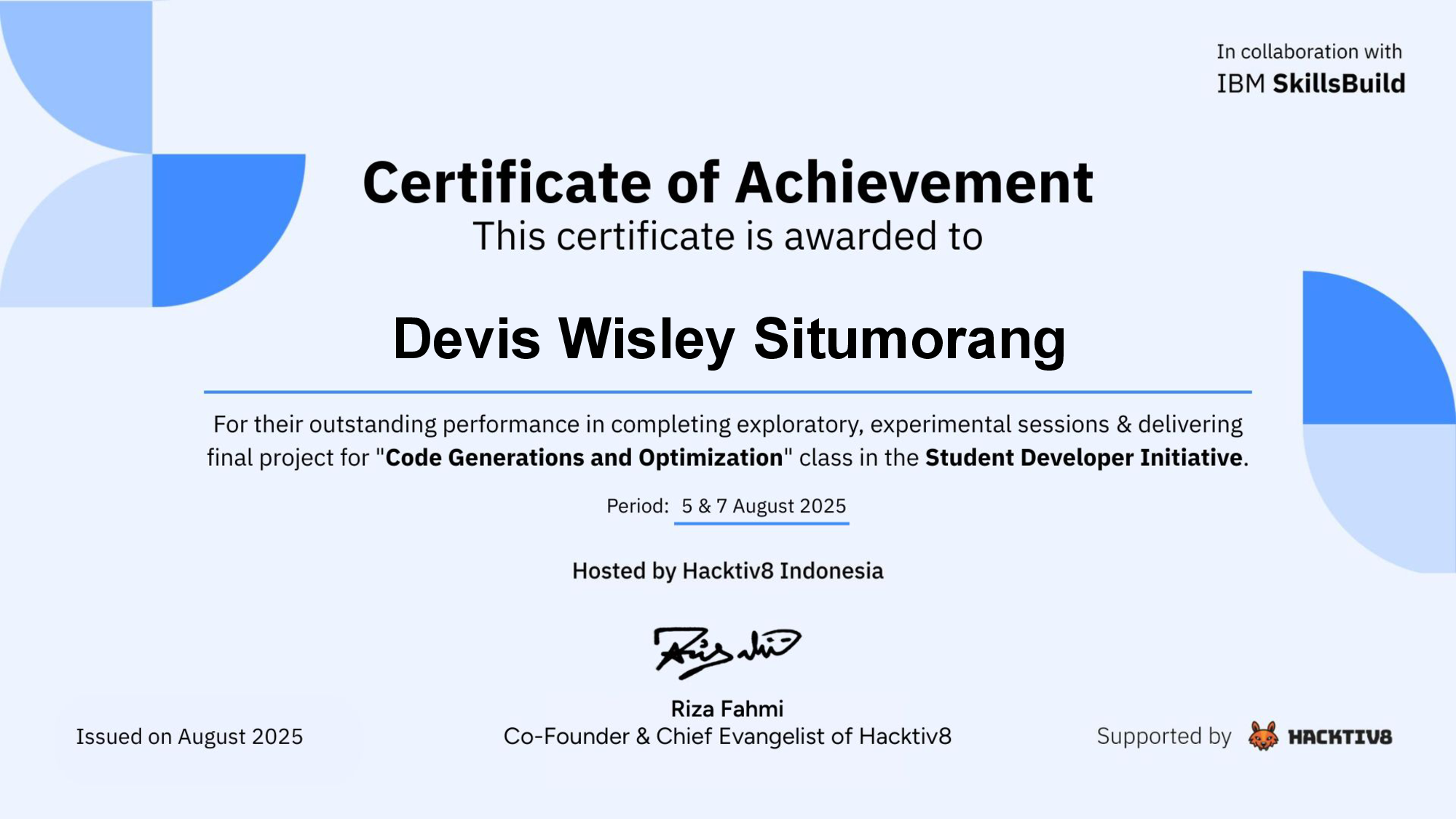 Certificate