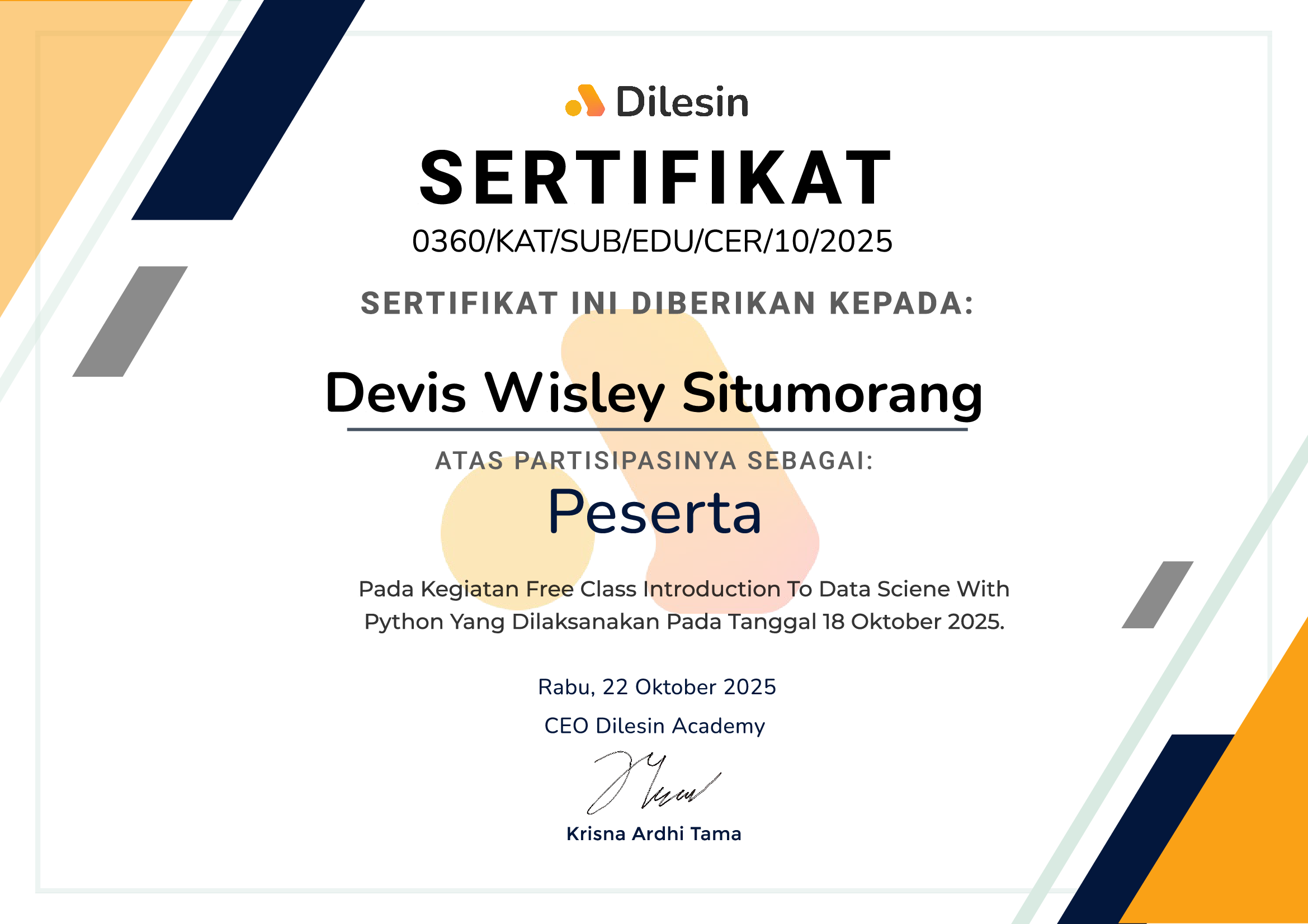 Certificate