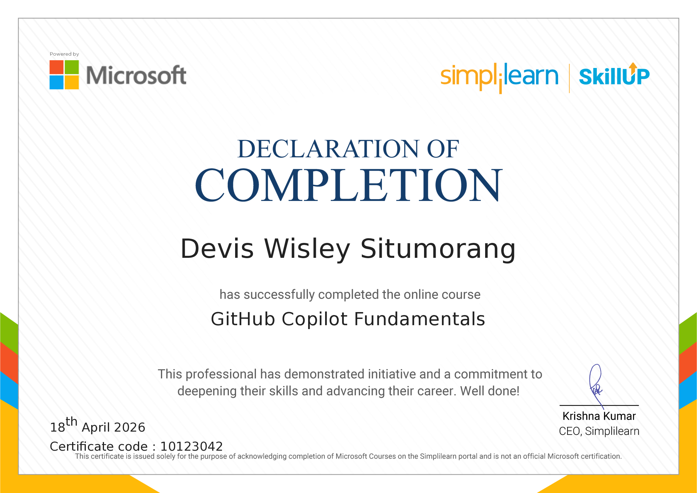 Certificate