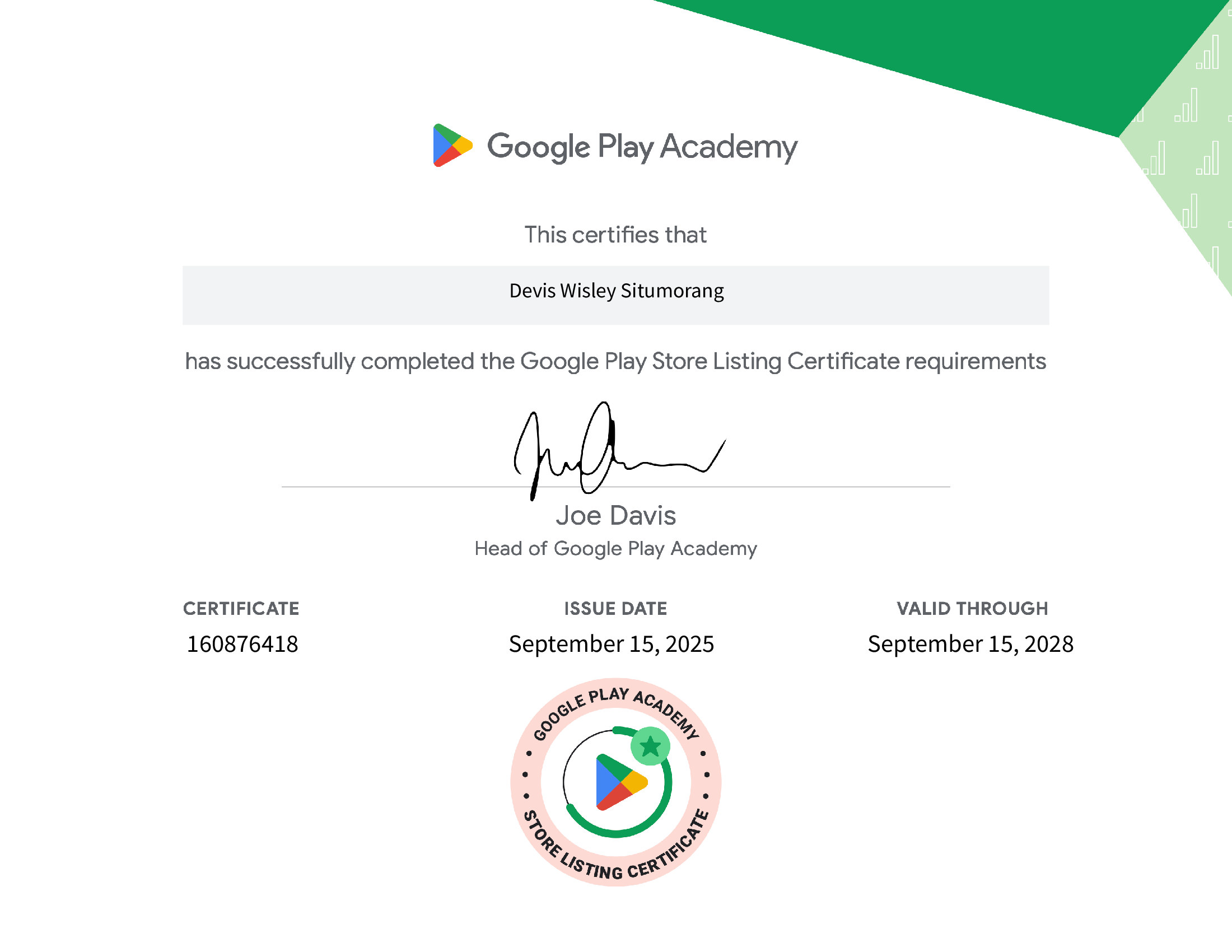 Certificate