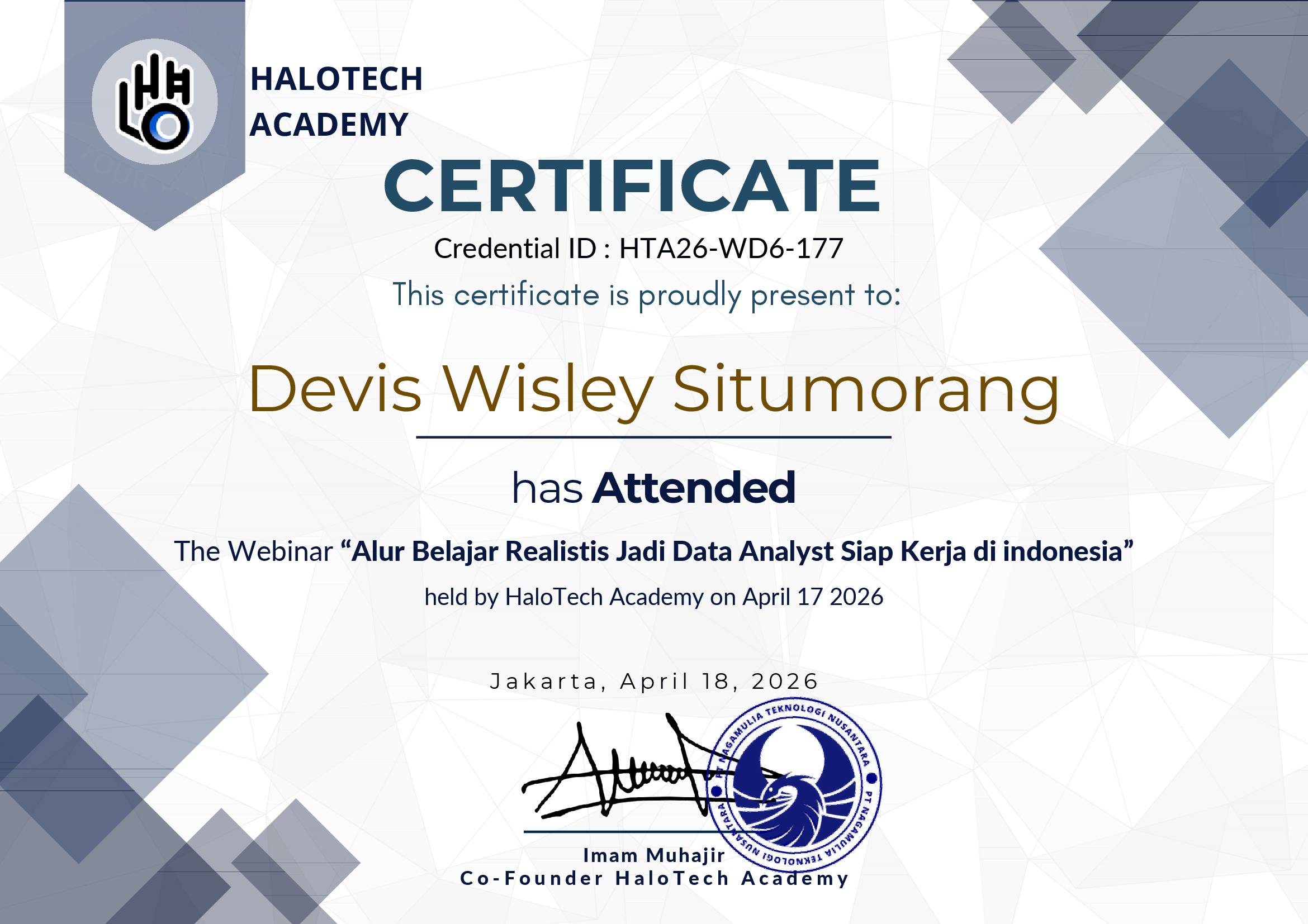 Certificate