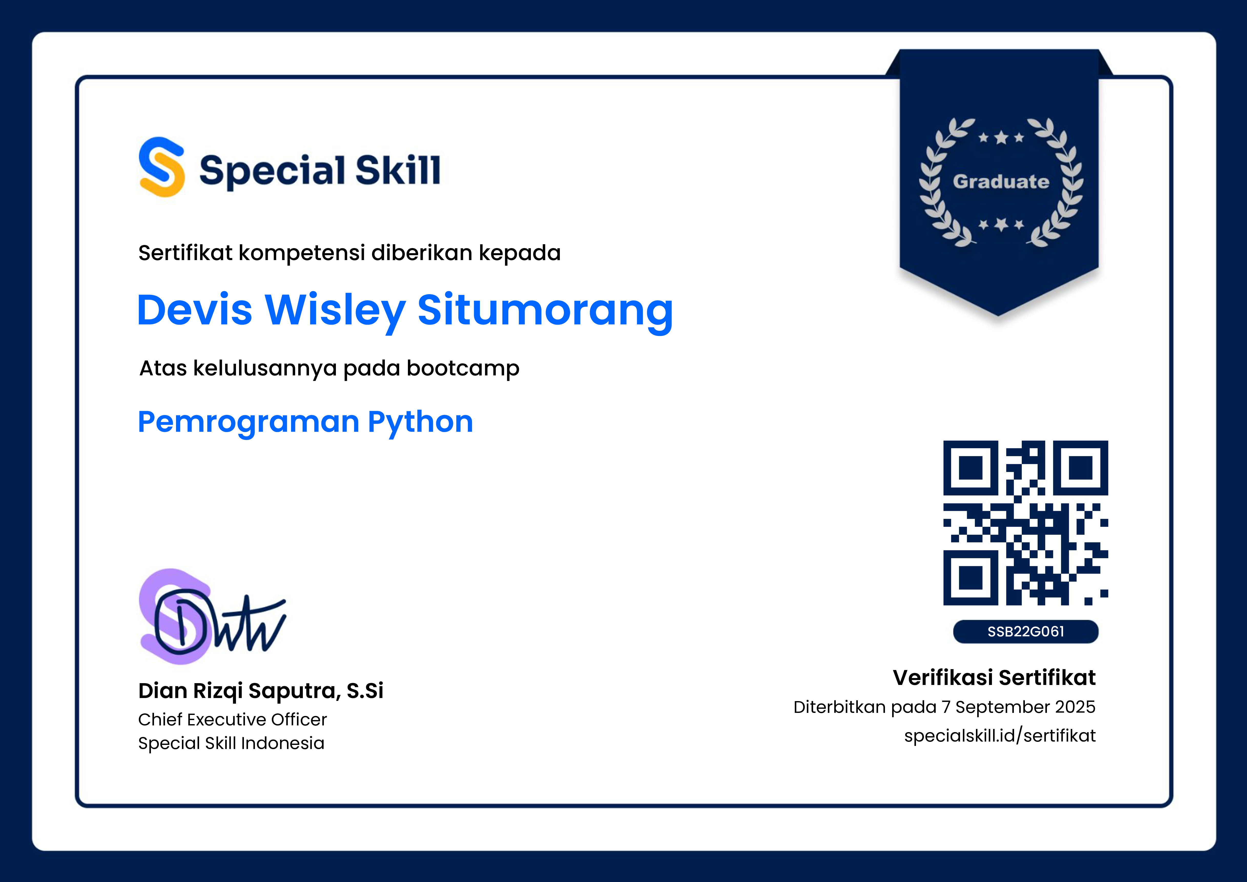 Certificate