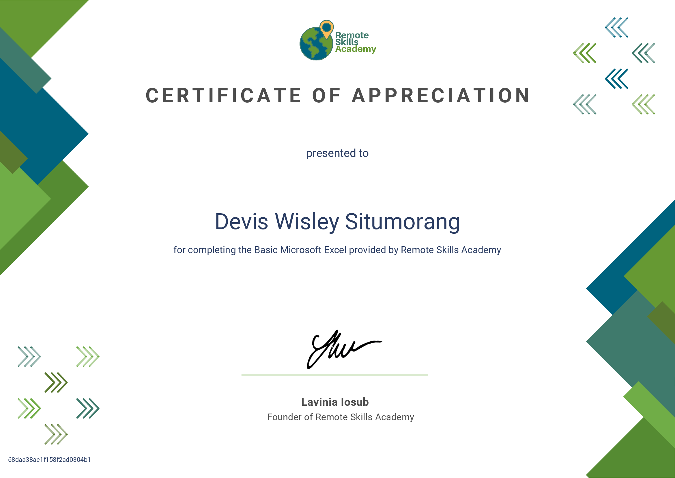 Certificate