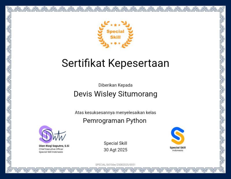 Certificate