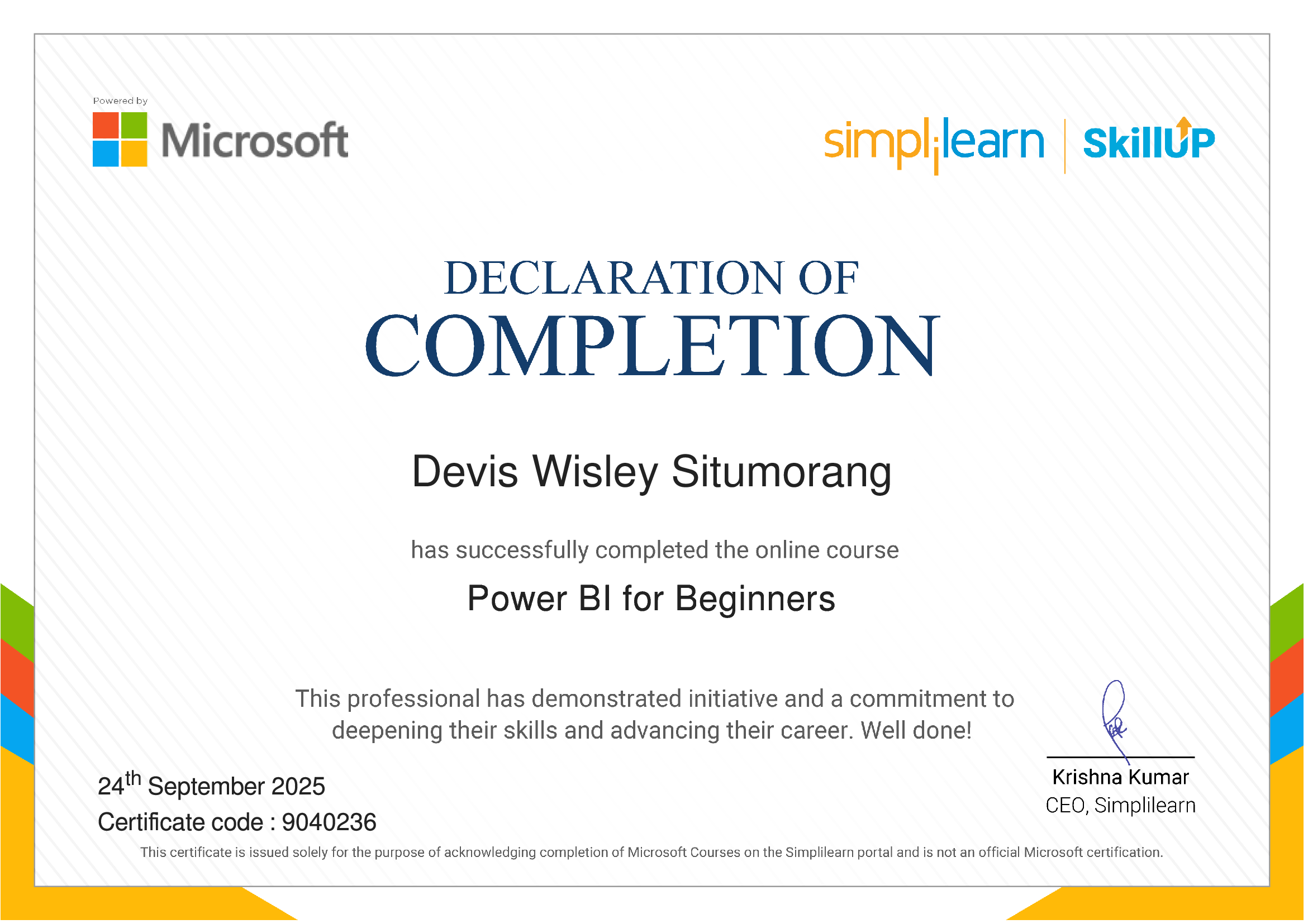 Certificate