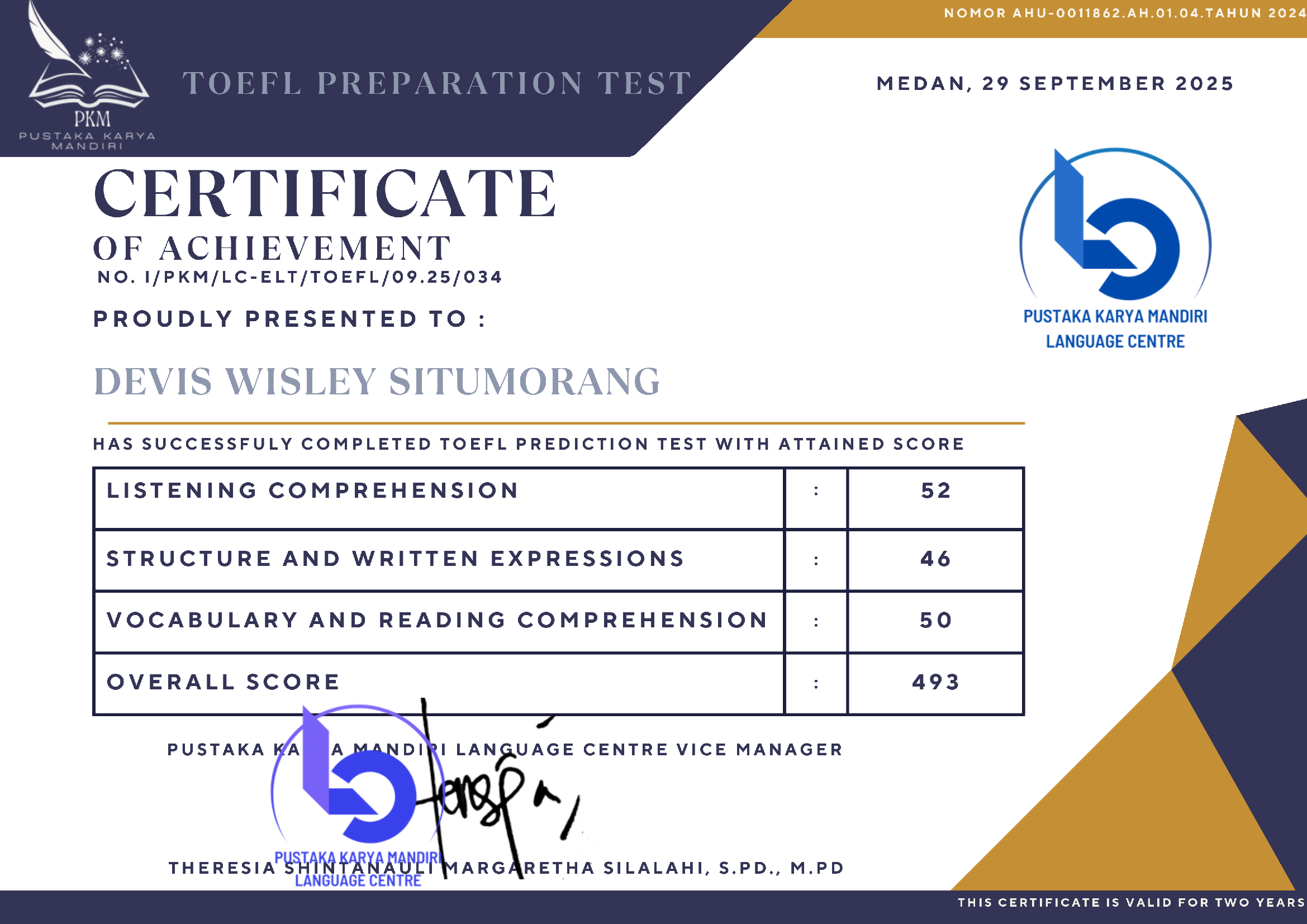 Certificate